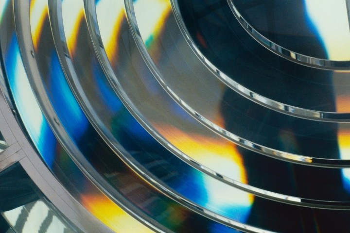 close up of fresnel lens from lighthouse