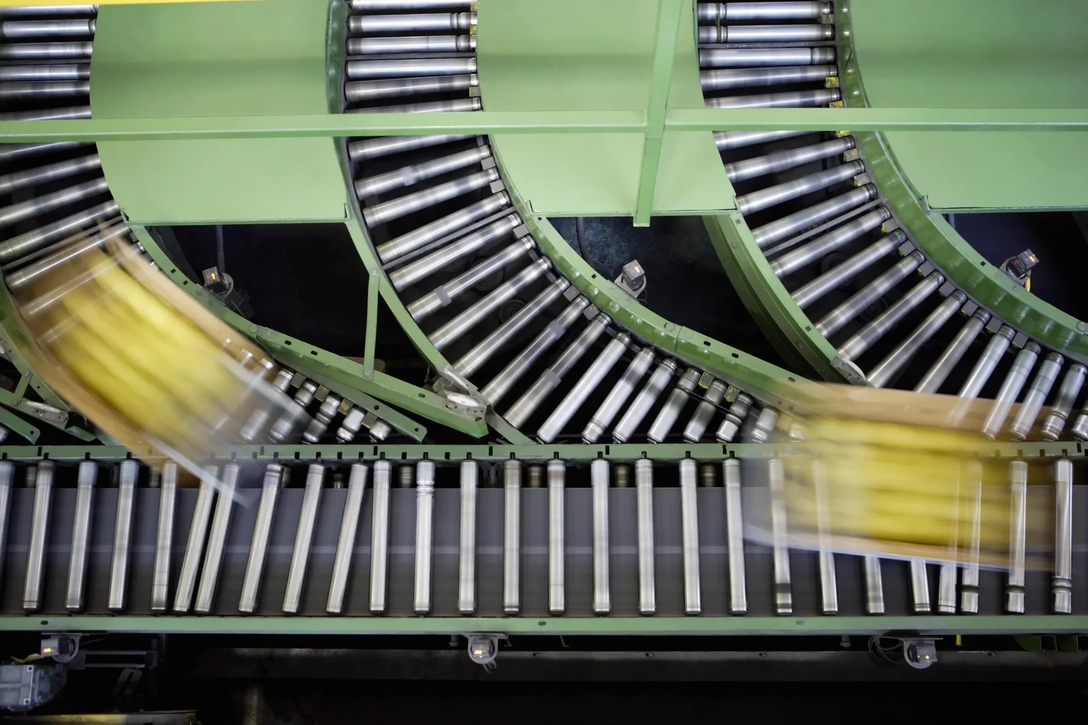 boxes on conveyor belt